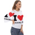 I love Charles  Cut Out Wide Sleeve Top View3