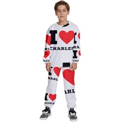 I Love Charles  Kids  Sweatshirt Set by ilovewhateva