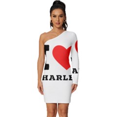 I Love Charles  Long Sleeve One Shoulder Mini Dress by ilovewhateva