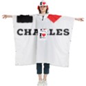 I love Charles  Women s Hooded Rain Ponchos View1