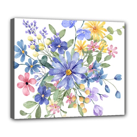 Flower Deluxe Canvas 24  X 20  (stretched) by zappwaits