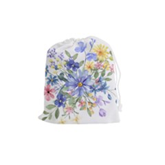 Flower Drawstring Pouch (medium) by zappwaits