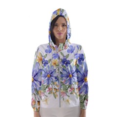 Flower Women s Hooded Windbreaker