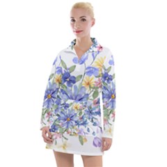 Flower Women s Long Sleeve Casual Dress by zappwaits