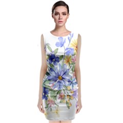 Flower Sleeveless Velvet Midi Dress by zappwaits