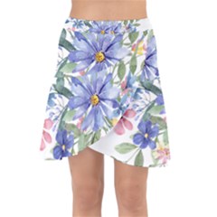 Flower Wrap Front Skirt by zappwaits