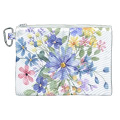 Flower Canvas Cosmetic Bag (xl) by zappwaits