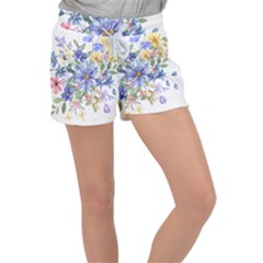 Flower Women s Velour Lounge Shorts by zappwaits