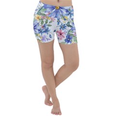 Flower Lightweight Velour Yoga Shorts by zappwaits