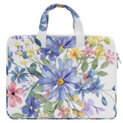 Flower Macbook Pro 13  Double Pocket Laptop Bag by zappwaits