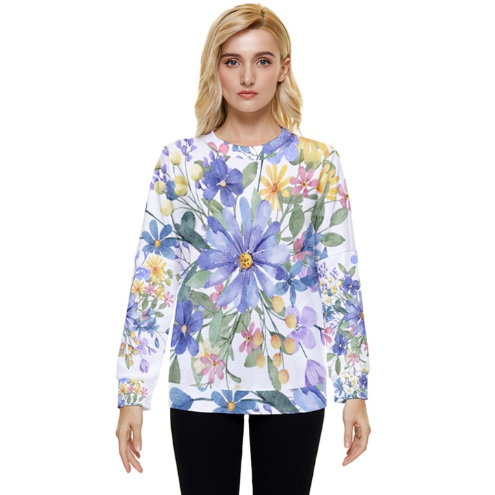 Flower Hidden Pocket Sweatshirt