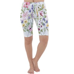 Bunch Of Flowers Cropped Leggings  by zappwaits