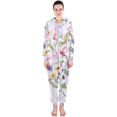 Bunch Of Flowers Hooded Jumpsuit (ladies)