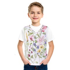 Bunch Of Flowers Kids  Basketball Tank Top by zappwaits