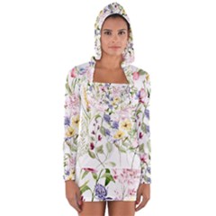 Bunch Of Flowers Long Sleeve Hooded T-shirt by zappwaits