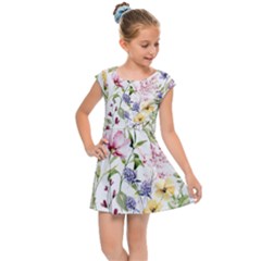 Bunch Of Flowers Kids  Cap Sleeve Dress by zappwaits