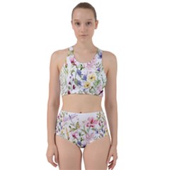 Bunch Of Flowers Racer Back Bikini Set by zappwaits