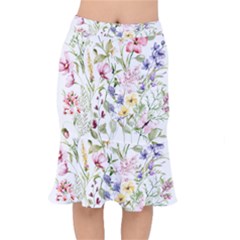 Bunch Of Flowers Short Mermaid Skirt by zappwaits