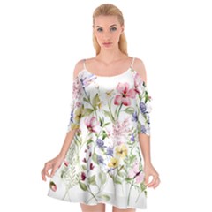 Bunch Of Flowers Cutout Spaghetti Strap Chiffon Dress by zappwaits