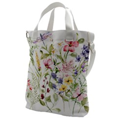 Bunch Of Flowers Canvas Messenger Bag by zappwaits