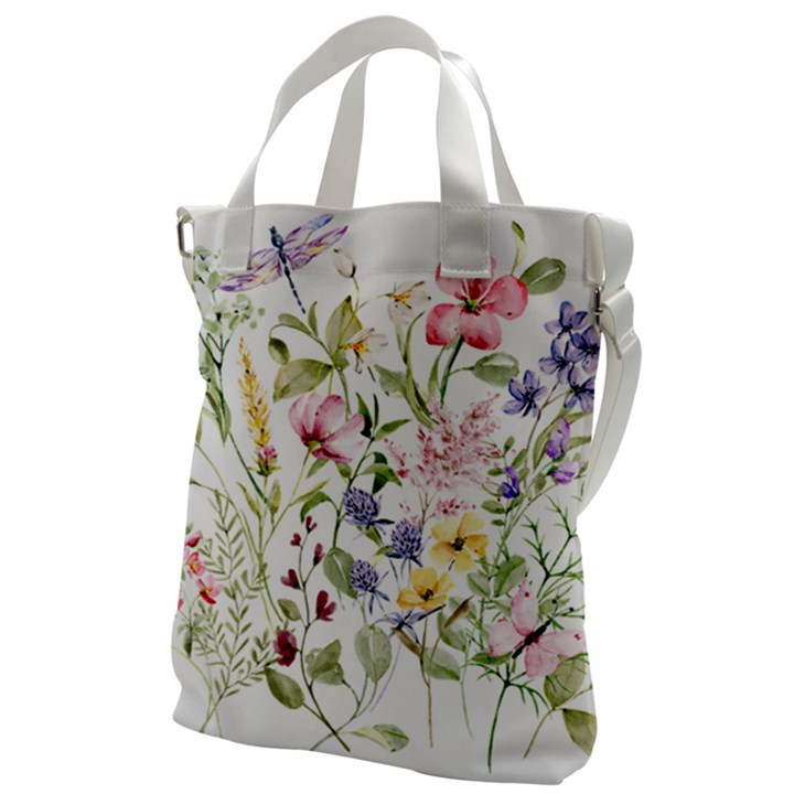 bunch of flowers Canvas Messenger Bag