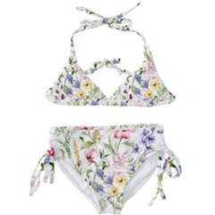 Bunch Of Flowers Kids  Classic Bikini Set by zappwaits