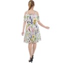 bunch of flowers Cut Out Shoulders Chiffon Dress View2