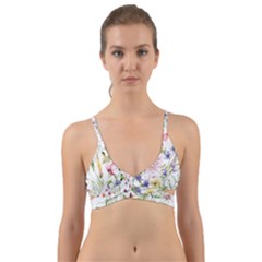 Bunch Of Flowers Wrap Around Bikini Top by zappwaits