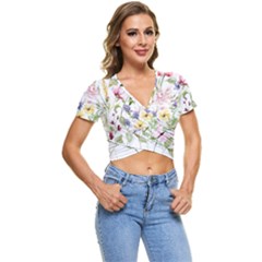 Bunch Of Flowers Short Sleeve Foldover Tee by zappwaits