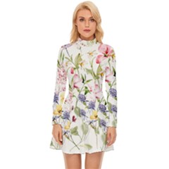 Bunch Of Flowers Long Sleeve Velour Longline Dress by zappwaits