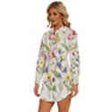 bunch of flowers Womens Long Sleeve Shirt Dress View2