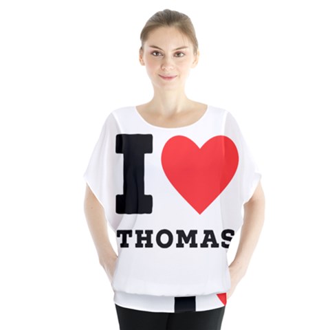 I Love Thomas Batwing Chiffon Blouse by ilovewhateva