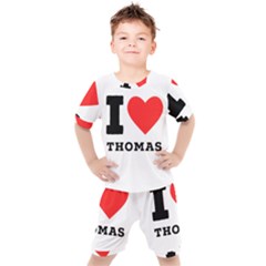 I Love Thomas Kids  Tee And Shorts Set by ilovewhateva