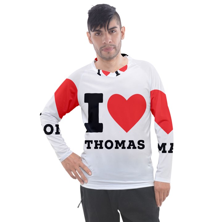 I love thomas Men s Pique Long Sleeve Tee