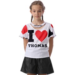 I Love Thomas Kids  Front Cut Tee by ilovewhateva