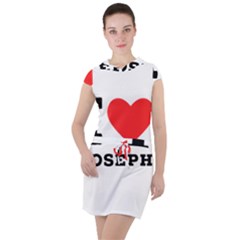 I Love Joseph Drawstring Hooded Dress by ilovewhateva