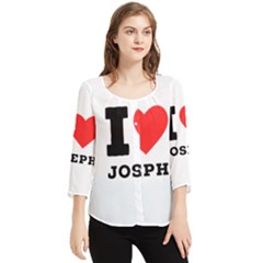 I Love Joseph Chiffon Quarter Sleeve Blouse by ilovewhateva