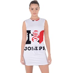 I Love Joseph Lace Up Front Bodycon Dress by ilovewhateva