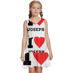 I Love Joseph Kids  Sleeveless Tiered Mini Dress by ilovewhateva