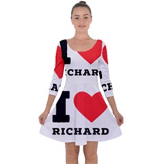 I Love Richard Quarter Sleeve Skater Dress by ilovewhateva