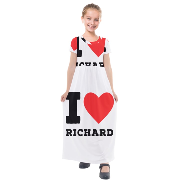 I love richard Kids  Short Sleeve Maxi Dress