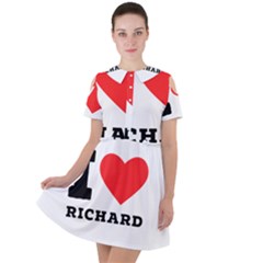 I Love Richard Short Sleeve Shoulder Cut Out Dress  by ilovewhateva