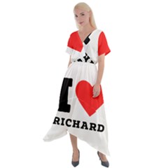 I Love Richard Cross Front Sharkbite Hem Maxi Dress by ilovewhateva