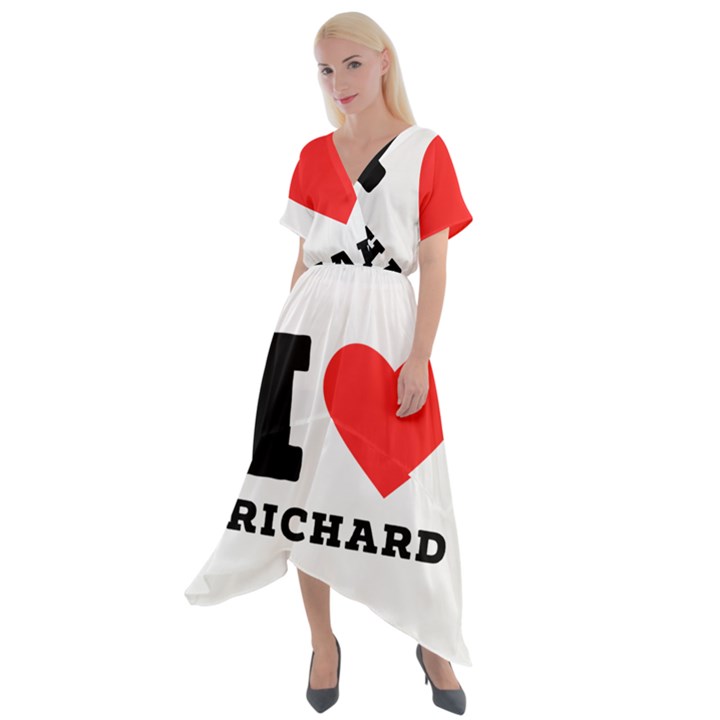 I love richard Cross Front Sharkbite Hem Maxi Dress