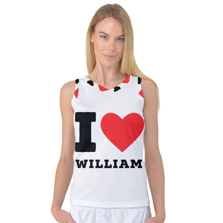 I love william Women s Basketball Tank Top