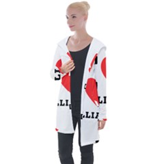 I Love William Longline Hooded Cardigan by ilovewhateva