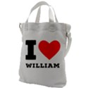 I love william Canvas Messenger Bag View1