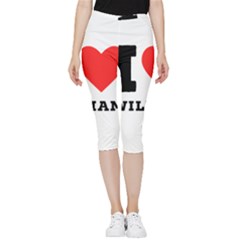 I Love William Inside Out Lightweight Velour Capri Leggings  by ilovewhateva