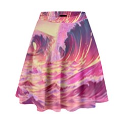 Wave Waves Ocean Sea High Waist Skirt by Ravend