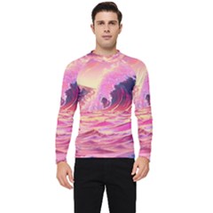 Wave Waves Ocean Sea Men s Long Sleeve Rash Guard by Ravend